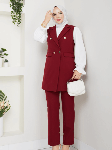 3lü Set Takım bordo