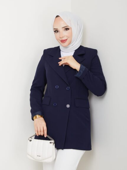 Düğmeli Ceket Lacivert