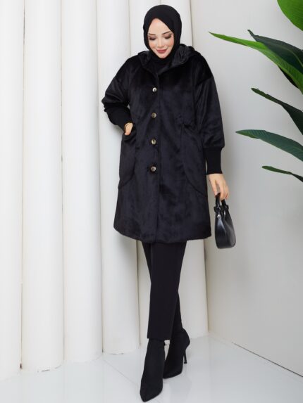 Sıyah renk angora kumas