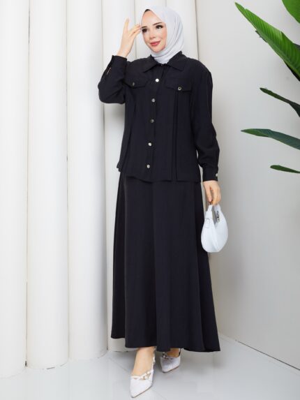 Sıyah tensel ıkılı takım