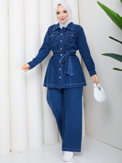 Kot takım ıkılı pantolonlu